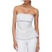 European And American Women's Summer Solid Color Casual Lapel Strapless Backless Slim Fit T-Shirt Top Y2K Style with Slit_ecoleips.com