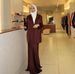 Verve Arabic Suit Set Dubai Muslim Satin Shirt Jacket 2025 Spring New Skirt_ecoleips.com