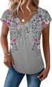 Zeagoo Womens Tops Short Sleeve V Neck Shirts Summer Dressy Casual Business Clothes Work Blouses Fashion Clothing Outfits_ecoleips.com