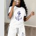 Women's Clothing Women's Anchor Print Short Sleeve Top & Shorts Set – Summer Casual Outfit_ecoleips.com