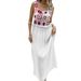 Blouse Women's Clothing Random Colors Hand Crocheted Flower Splicing Bamboo Cloth Wood Ear Edge Long Skirt Beach Dress_ecoleips.com