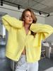 Aria Basics Aria Basics European American V-neck Pocket Knit Cardigan, 2025 Autumn Winter New Style, Loose, Casual, Soft And Stylish Design,_ecoleips.com