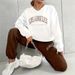 Women's Velvet Sweatshirt Fashion Round Neck A24 PrintSuit Autumn Winter New Hot Style Plus Size_ecoleips.com