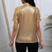 Women's Clothing Solid Color Fashion Short Sleeved Women's Shirt_ecoleips.com
