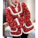 girl Plus Size Women's Year Chinese Winter New National Style Slimming Northeast Floral Cotton Jacket Women_ecoleips.com