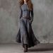 2026 Independent Station Foreign Trade Suede Plaid Patchwork Vintage Style Dress With Pockets, Buttons, And Belt_ecoleips.com