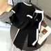 Women's Casual Letter Print T-Shirt And Pants Set Summer Lounge Wear 3/4 Sleeve Side Pockets_ecoleips.com
