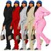 Women's Fleece-Lined Hoodie & Slouch Pants Set – Sporty Casual Two-Piece Outfit With Drawstring Waist_ecoleips.com