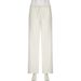 Women's Casual Drawstring Pants American Minimalist Style Solid Color Loose Trendy Straight Leg Elastic Waist Versatile Slimming Long Trousers_ecoleips.com