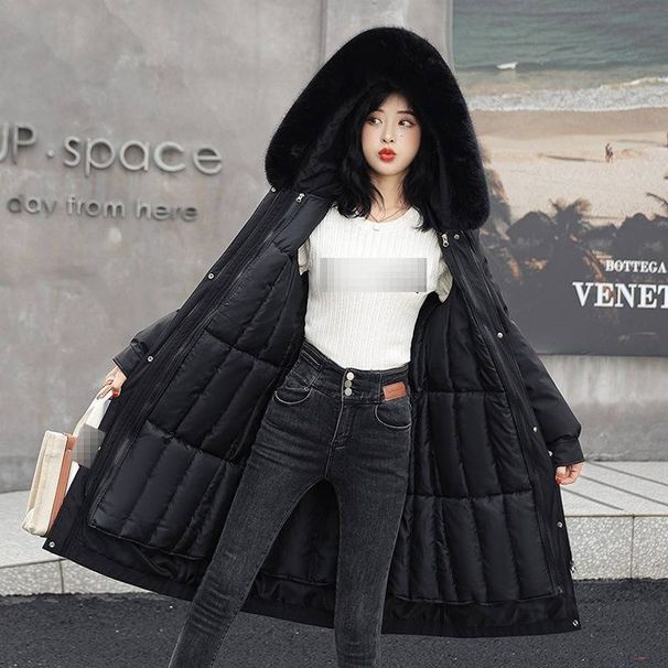 Women's Detachable Hooded Parka Coat – Long Winter Jacket With Faux Fur Trim (M-XXXL, 5 Elegant Colors)_ecoleips.com