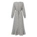 Bohemian Floral Maxi Dress With Modest Long Sleeves – Muslim-Friendly Loose Fit Dress, Polyester Flowy Hijab Dress (Black Print, Beige Print)_ecoleips.com