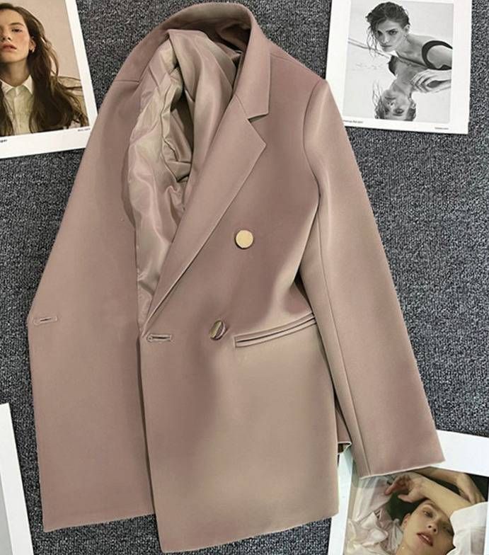 Women's Slimming Green Blazer Trendy Street Style Outerwear Elegant Spring Fashion_ecoleips.com