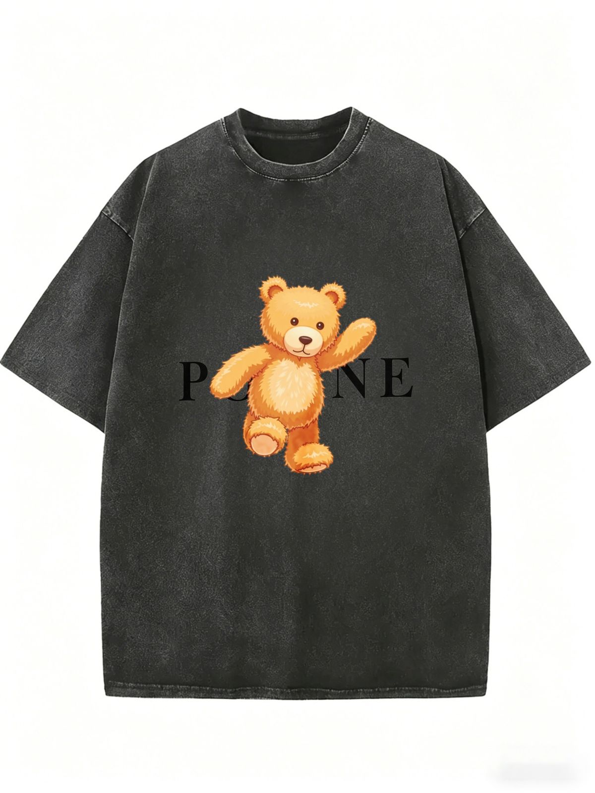 Women's Streetwear Washed T-Shirt, Loose Crew Neck Casual Tee For Daily Activities And Weekend Wear_ecoleips.com