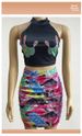 American Street Style Women's Halter Neck Backless Suspender Dress Slim Body Skirt Casual Two Piece Set_ecoleips.com