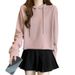 American Style Fashionable Short Waist-Exposing Rolled Hem Hooded Sweatshirt For Women Loose Lazy Hoodie Solid Color_ecoleips.com