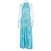 Women's Clothing Elegant Women's Printed A-Line Dress European American Style Ins Sleeveless Long Round Neck Clothing_ecoleips.com