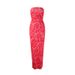 2025 Summer New Fashionable Elegant Sexy Strapless Slim Vacation Floral Dress Wholesale_ecoleips.com