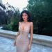 Women’s Clothing Glittery Look Elegant And Fashionable Backless V Strap Slim Sequined Tight Sleeveless Hip Wrapped Long Dress_ecoleips.com