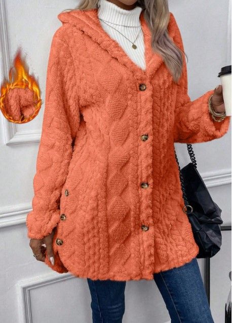 Women's Reversible Hooded Cardigan - Soft Fleece Long Sleeve Open Front Coat, Lightweight & Warm (Multiple Colors & Sizes)_ecoleips.com
