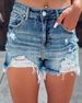 Women's Clothing Ripped Hot Girl Denim Shorts Women's High Waist A Line Raw Edge Hot Pants Trendy_ecoleips.com