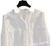 Women's Clothing White Shirt Retro Design Niche Spring And Autumn Small Fresh Regular Sleeve Top_ecoleips.com