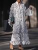 Elegant Lace-Trimmed A-Line Dress – Women's Breathable Polyester Midi Dress With Floral Cutout Details (S-XL) | Boho Chic Office To Dinner Outfit_ecoleips.com