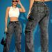Women's Clothing High Elastic Multi Pocket Cargo Pants American Style Denim Trousers Hot Selling Jeans_ecoleips.com