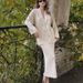 Elegant Solid Color Button-Up Cardigan & Skirt Set For Women - Office Chic Long Sleeve Knitwear Outfit_ecoleips.com