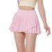 K Yoga Short Skirt, Sports Running Pleated Skirt, Fake Two-piece Anti Glare, Lined Golf Tennis Skirt_ecoleips.com