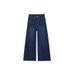 Plus-Size Relaxed Fit Jeans For Women – High-Waisted Wide-Leg Denim Pants With Flannel Lining (Dark Blue, S-2xl)_ecoleips.com