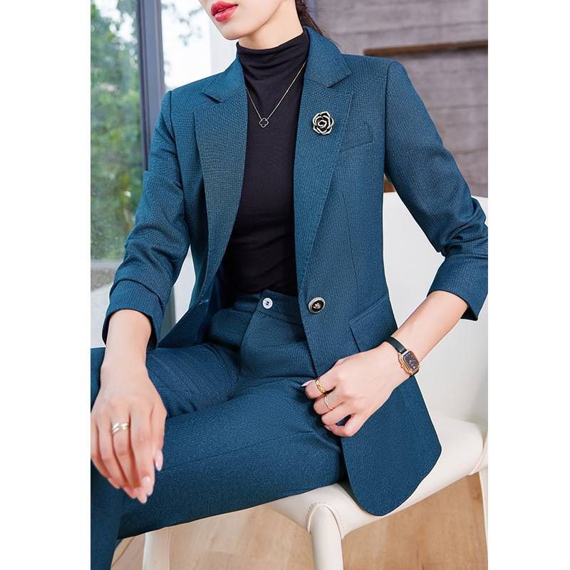 Women's Clothing formal wear autumn and winter new wide-leg pants suit socialite temperament goddess style _ecoleips.com