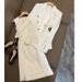 Formal Occasions, Stylish, Fashionable, Korean, Mature, Elegant, Ladylike, High End White Suit Jacket For Women_ecoleips.com