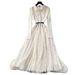 Elegant Lace & Mesh Long Dress – High-Quality Embroidered A-Line Dress For Women_ecoleips.com