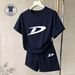 Women's Fashionable Casual Sportswear Set Summer Unisex Versatile T-Shirt Shorts Couple Outfit_ecoleips.com