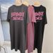 Summer Korean Letter Printing New Loose Short Sleeve Comfortable Women Maternity Dress_ecoleips.com