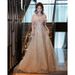Women's Clothing Banquet Evening Dress One Shoulder Sexy Fur Collar Morning Gown Female Bride Engagement Dress_ecoleips.com