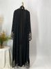 Hot Selling Open Abaya Women Clothes Lace With Pearls Design Muslim Fashion Kimono Long Kaftan Islamic Dubai Dresses For Women_ecoleips.com