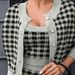 Women's Clothing autumn and winter new khaki houndstooth coat_ecoleips.com