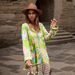 Women's Clothing Style Women's Printed V-Neck Long Sleeve Dress Fashionable Hot Selling Item Cross Border_ecoleips.com