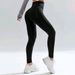Women's yoga waist sports running fitness casual yoga pants leggings nine-point pants_ecoleips.com