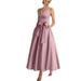 Women's Clothing Evening Dress For Women Birthday Host Neck Celebrity Daily Wear Slim Dress_ecoleips.com