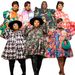 Plus Size Women's Clothing Ruffle Button Dress Shirt Casual Summer Daily Wear Fashion American Style Printed Thin Clothing_ecoleips.com