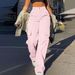 Women's Clothing Street Fashion Multi Pocket Overalls Straight Trousers High Waist Slim Loose Overalls_ecoleips.com