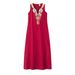 2024 Women's New Casual Bohemian Sexy Sleeveless Deep V-Neck Side Split Dress_ecoleips.com