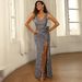 Women's Clothing New High End Sleeveless V Neck Banquet Sequined Hip Wrapped High Slit Evening Dress Bridesmaid Dress Dress For Women_ecoleips.com