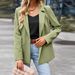 Short-sleeved Casual Blazer 2025 Winter Versatile Jacket Professional Formal Women's Suit With Patchwork Design_ecoleips.com