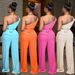 Women's Sleeveless Top & Wide-Leg Pants Set – Breathable Polyester-Blend Lounge To Office Outfit – Stretchy Comfort For Summer_ecoleips.com