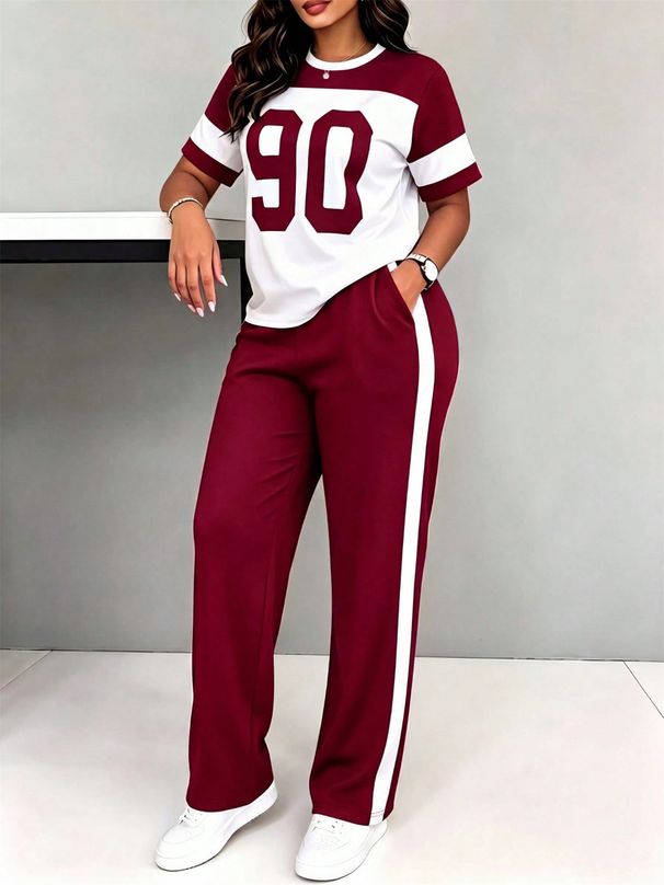 Women's Spring/Summer Short Sleeve Two Piece Set Fashion Trendy Casual_ecoleips.com