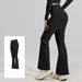 High-Waisted Flare Yoga Pants Women's Butt-Lifting Stretchy Workout Leggings Pilates Dance Naked Sensation Fabric_ecoleips.com
