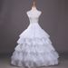 Elegant White Wedding Petticoat With 4 Steel Hoops & 5 Layers Of Ruffles – Perfect For Lolita Dresses, Bridal Gowns & Stage Performances_ecoleips.com